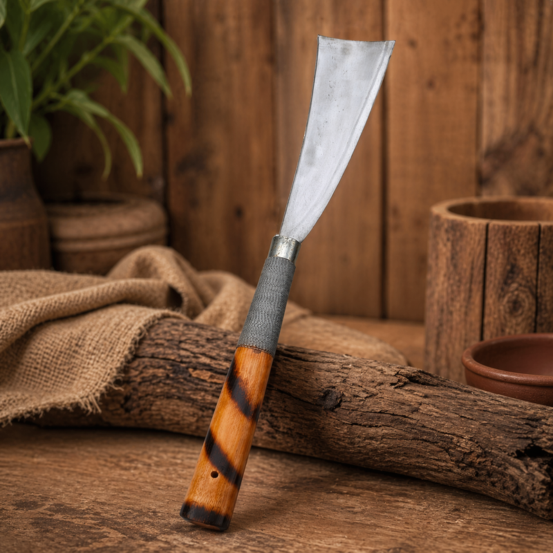 Traditional Handmade Naga Dao Knife | Heavy Duty Meat Chopper Wood Bamboo Cutter - Image 2 of 7