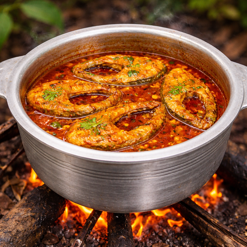 Mizoram Aluminium Caldero Traditional Cooking Pot with Lid - Image 6 of 13