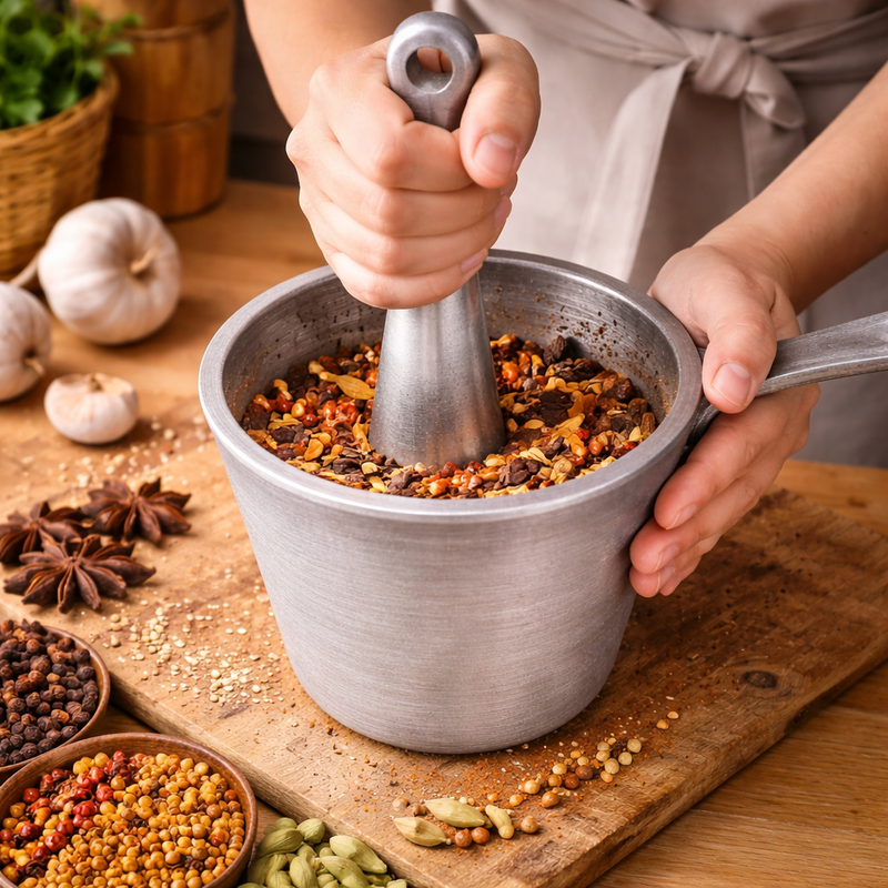 Aluminium Mortar and Pestle Set - Image 6 of 8