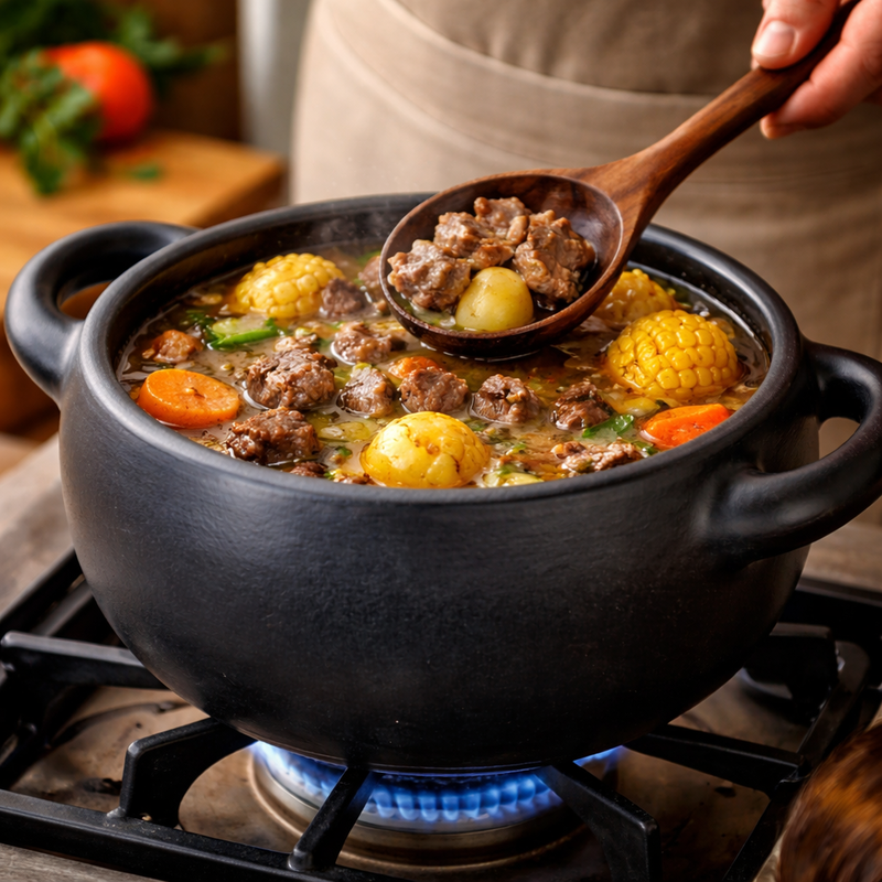 Longpi Black Clay Cooking Pot with Lid and Handles - Image 3 of 6