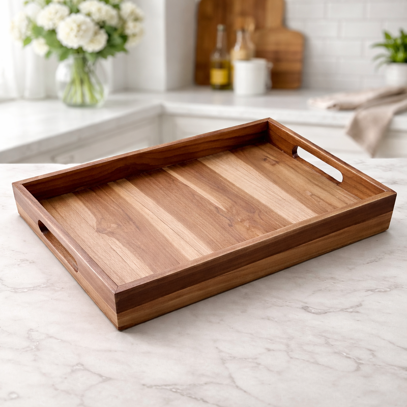 Handcrafted Wooden Serving Tray - Image 2 of 7
