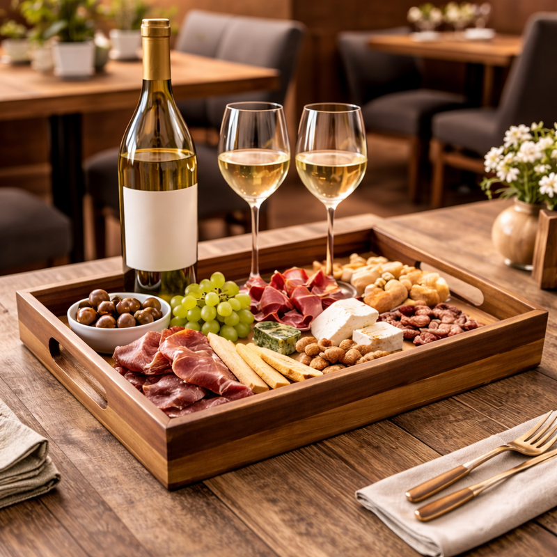 Handcrafted Wooden Serving Tray - Image 6 of 7