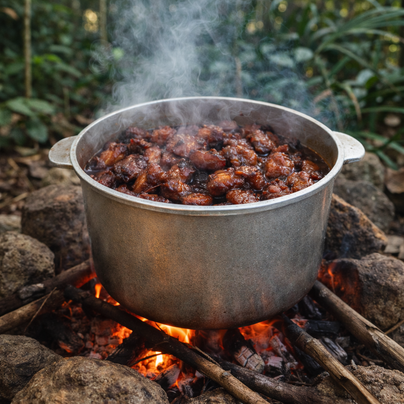 Mizoram Traditional Cast Handmade Aluminium Cooking Pot - Image 7 of 10