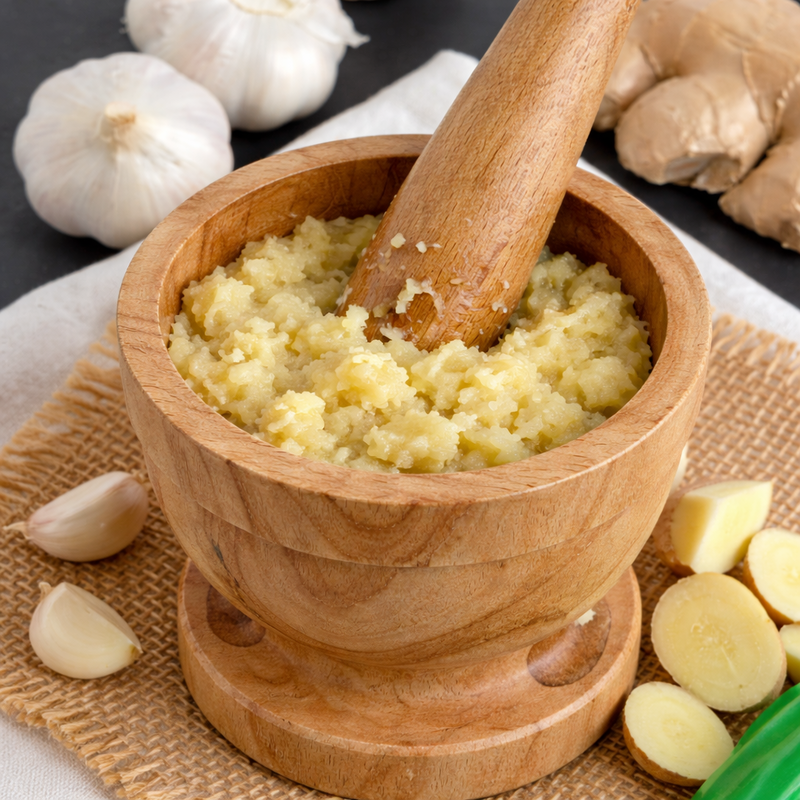Handcrafted Wooden Mortar and Pestle Set - Image 3 of 7