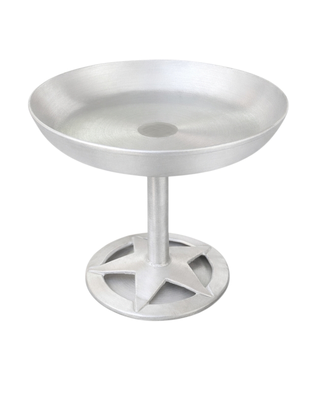 Aluminium Standing Food Plate | Pedestal Dinner Serving Thali for Meals and Table Use