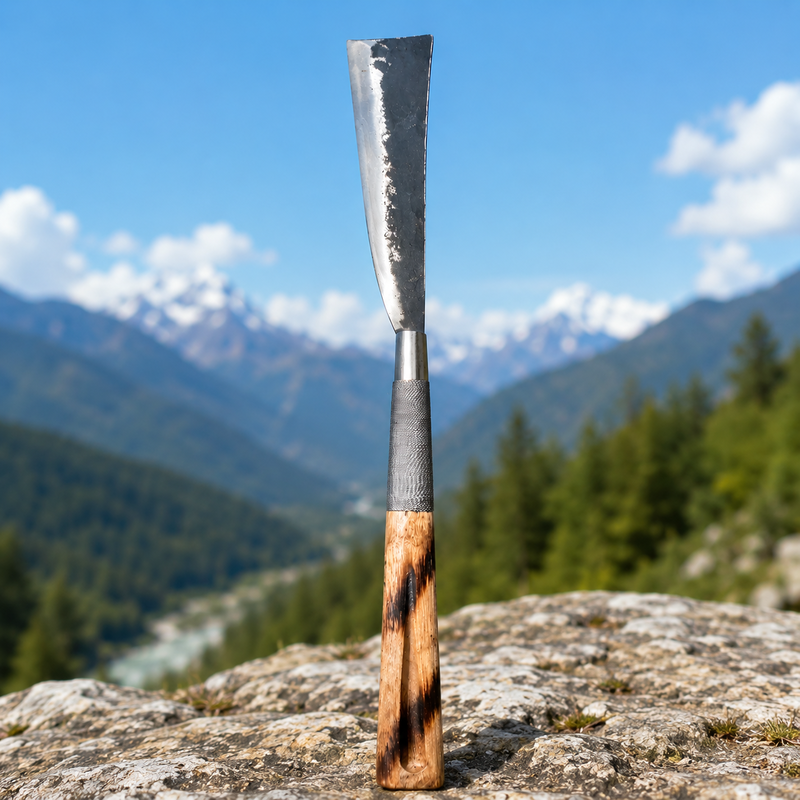 Rugged Heavy Duty Handmade Forged Iron Naga Dao Knife for Wood Bamboo Meat Grass and Bush Cutting - Image 2 of 10