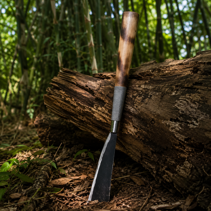 Rugged Heavy Duty Handmade Forged Iron Naga Dao Knife for Wood Bamboo Meat Grass and Bush Cutting - Image 6 of 10