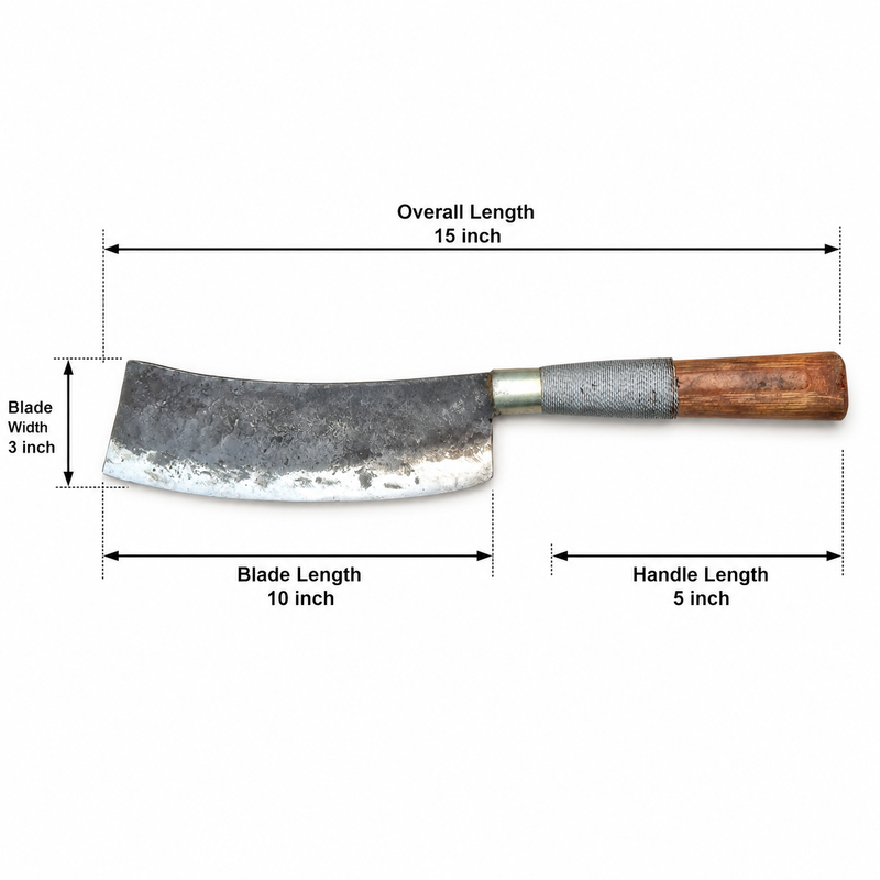Heavy Duty Traditional Naga's Meat Cleaver Handmade Knife - Image 2 of 10