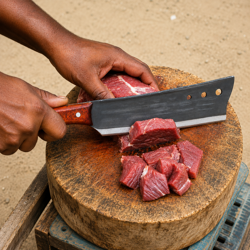 Heavy Duty Hand Forged Meat Cleaver Knife | Bone Chopper Butcher Knife - Image 3 of 8