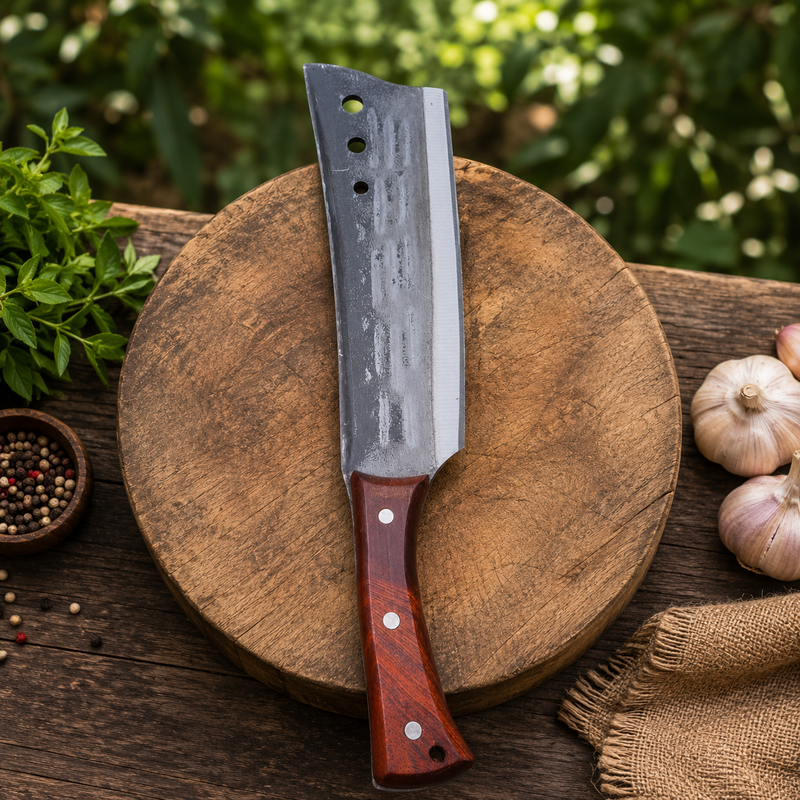 Heavy Duty Hand Forged Meat Cleaver Knife | Bone Chopper Butcher Knife - Image 4 of 8