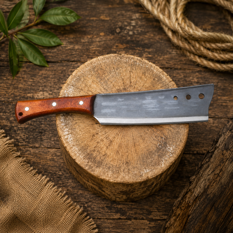 Heavy Duty Hand Forged Meat Cleaver Knife | Bone Chopper Butcher Knife - Image 7 of 8