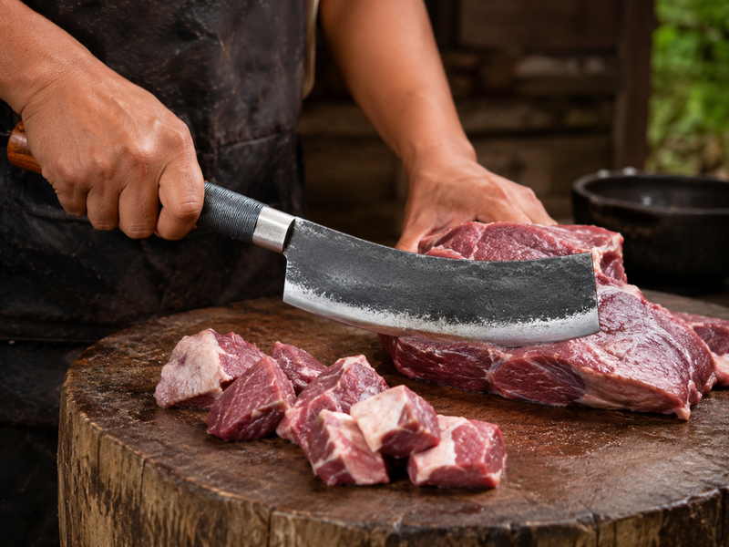 Heavy Duty Traditional Naga's Meat Cleaver Handmade Knife - Image 4 of 10