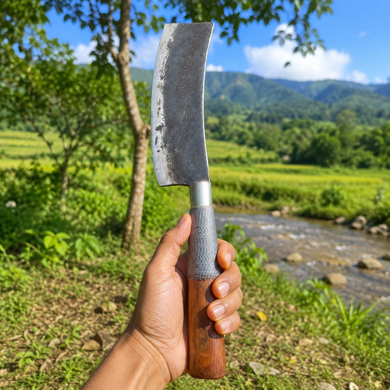 Heavy Duty Traditional Naga's Meat Cleaver Handmade Knife - Image 9 of 10