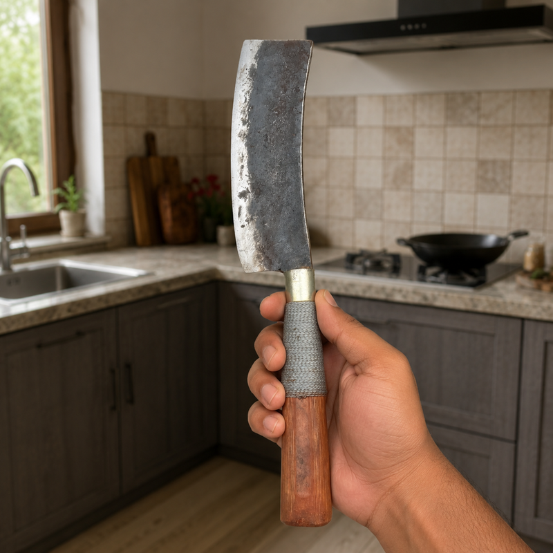 Heavy Duty Traditional Naga's Meat Cleaver Handmade Knife - Image 7 of 10