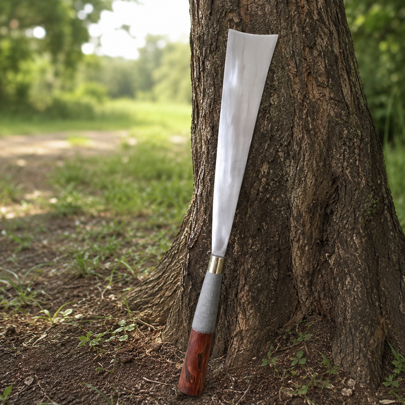 Handmade Konyak Naga Dao Utility Knife with Forged Iron Long Blade - Image 2 of 15