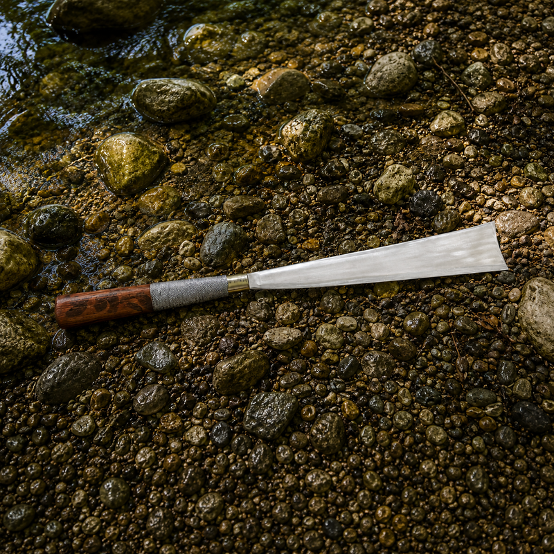 Handmade Konyak Naga Dao Utility Knife with Forged Iron Long Blade - Image 4 of 15