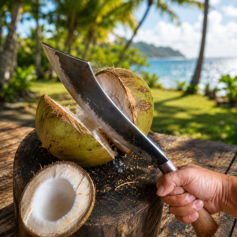 Hand Forged Naga Pointed Dao Knife | Iron Curved Bushcraft and Utility Knife - Image 10 of 10