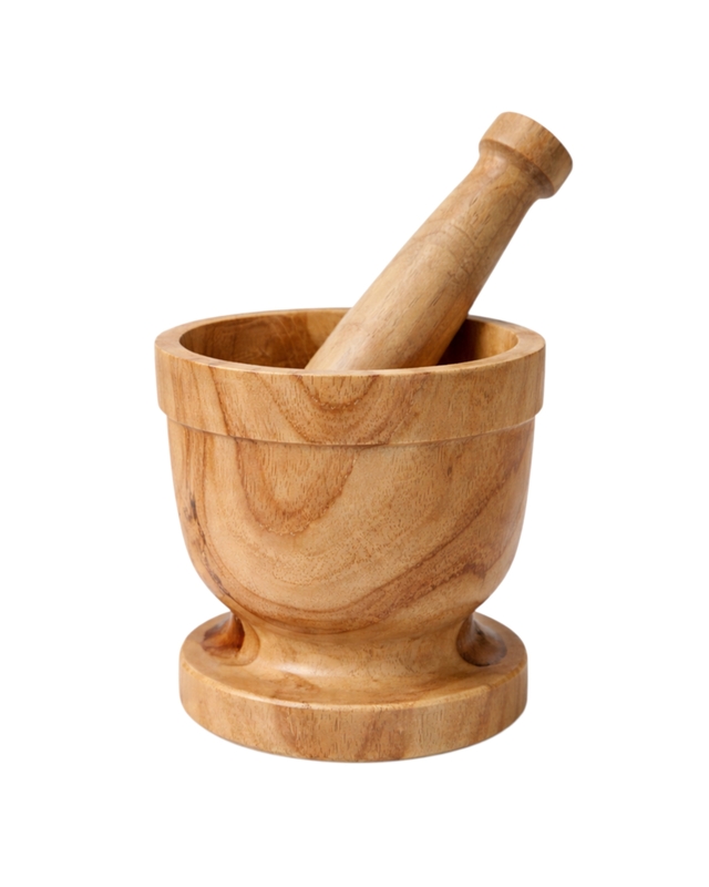 Handcrafted Wooden Mortar and Pestle Set
