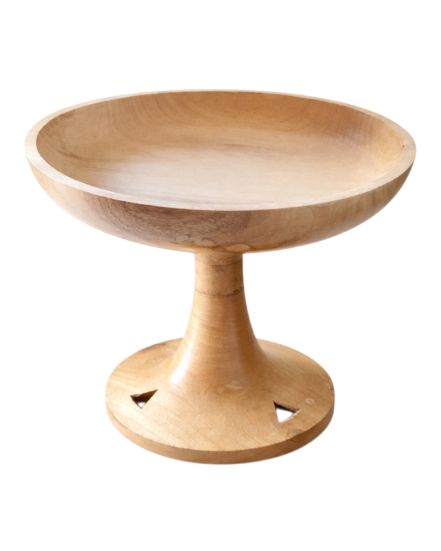 Handcrafted Wooden Dinner Plate with Stand