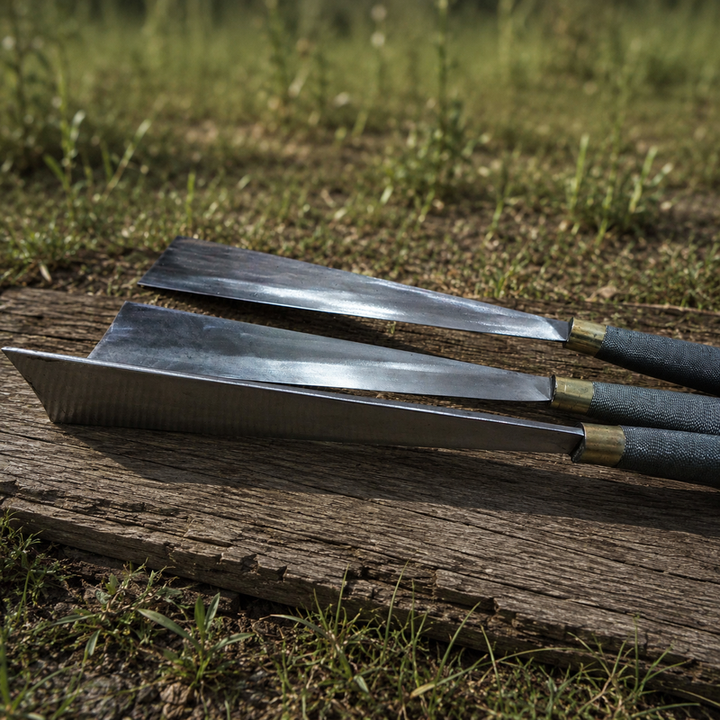 Traditional Konyak Naga Forged Iron Dao Knife for Kitchen and Outdoor Utility - Image 4 of 12