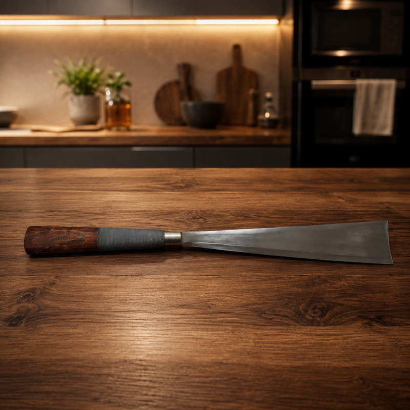 Traditional Konyak Naga Forged Iron Dao Knife for Kitchen and Outdoor Utility - Image 10 of 12