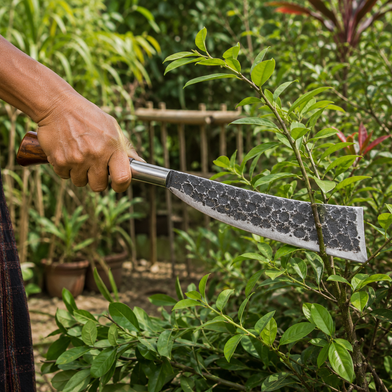Traditional Naga Pointed Utility Chopper Handmade Forged Iron Dao - Image 8 of 9