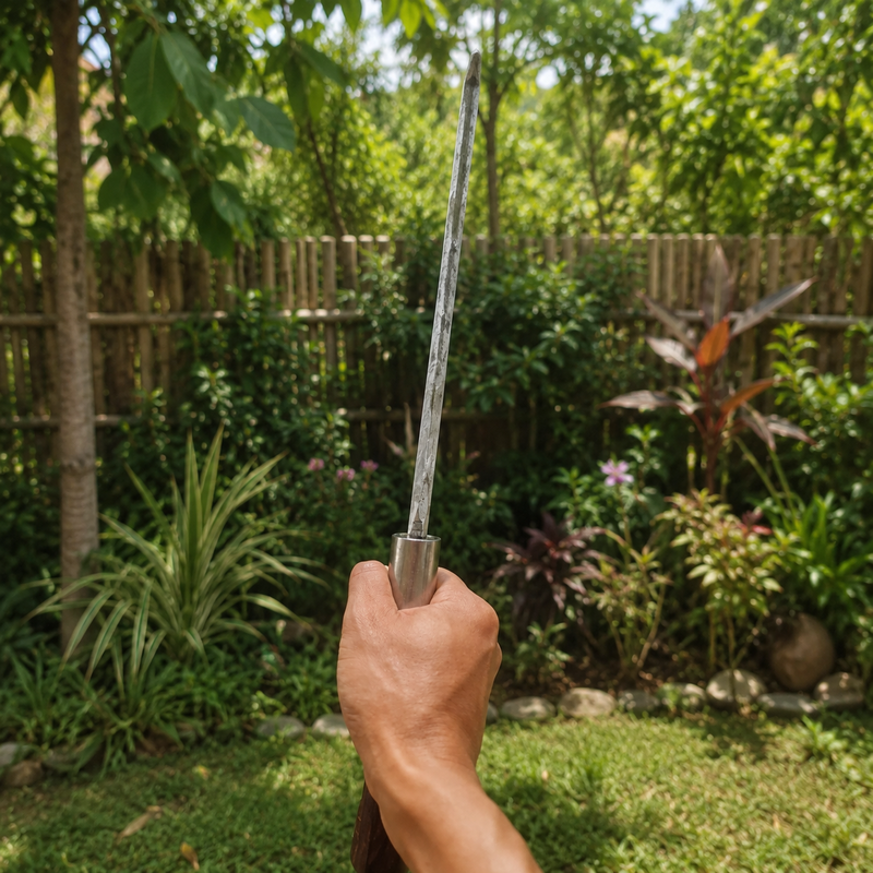Traditional Naga Pointed Utility Chopper Handmade Forged Iron Dao - Image 9 of 9