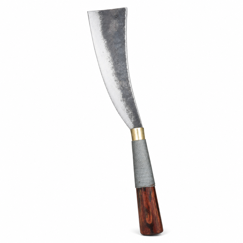 Multi Utility Naga Dao | Hand Forged Iron Curved Chopper - Image 6 of 10
